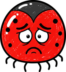 Obraz premium A Worried Ladybug Who Lost All Her Spots