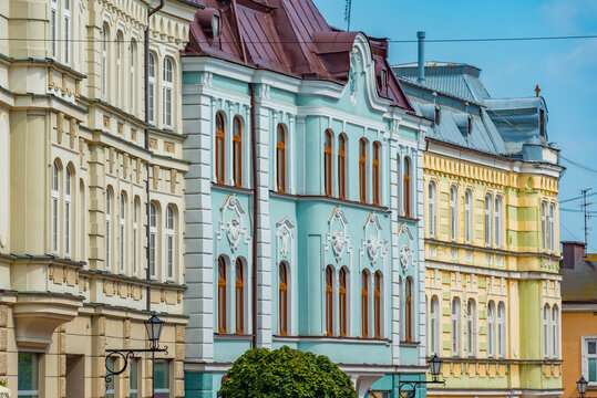 Colourful houses in Tarnow, Poland