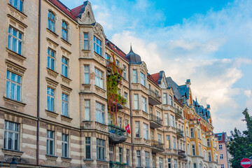 Obraz premium Colourful houses in the old town of Poznan
