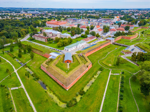 Panorama view of Zamosc town in Poland