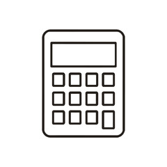 Vector art of simple outline icon of a calculator
