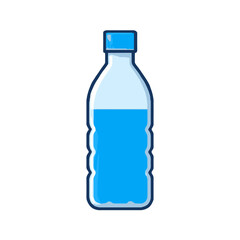 Vector art of plastic bottle of water