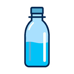 Vector art of blue water bottle