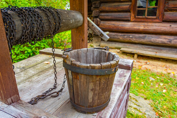 Historical buildings at Sadecki Ethnographic Park in Nowy Sacz,