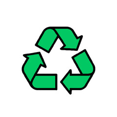 Vector art of recycle symbol