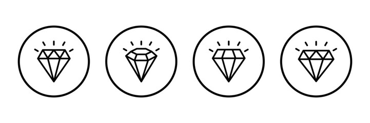 Diamond icon logo design. diamond gems sign and symbol