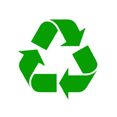 Obraz premium Vector art of green recycling symbol