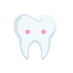 Vector art of cute cartoon tooth