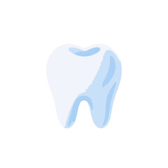 Vector art of 3d render of a healthy human tooth isolated on white