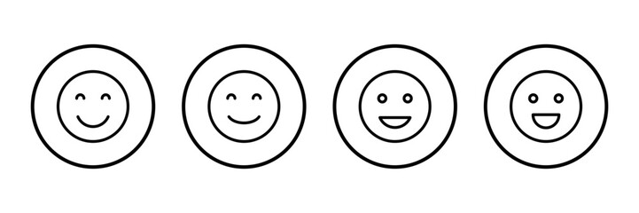Smile icon logo design. smile emoticon icon. feedback sign and symbol