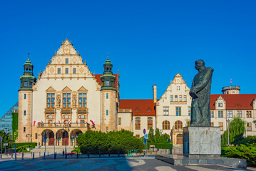 Obraz premium Sunny day at Collegium Minus in Poznan, Poland