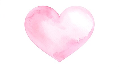 Delicate, rosy watercolor heart