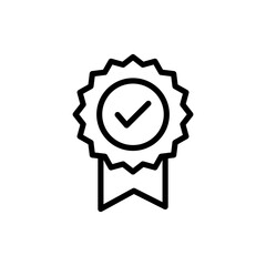Approved icon symbol for apps and websites. Certified Medal Icon