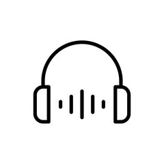 Headphone icon symbol for apps and websites. Headvector sign and symbol