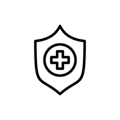Obraz premium Health insurance icon symbol for apps and websites. Insurance health document sign and symbol