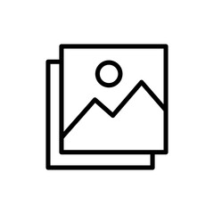 Picture icon symbol for apps and websites. photo gallery sign and symbol. image icon