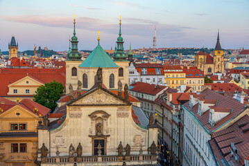 Obraz premium Sunset view of Saint Salvator church in Prague, Czech republic