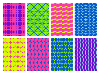 Abstract Modern Shape Pattern. Vector Minimal Graphic Design. Geometric Color Backgrounds. Retro Poster Art