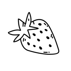 hand drawn strawberries