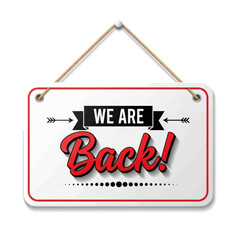 Hanging sign with the message 