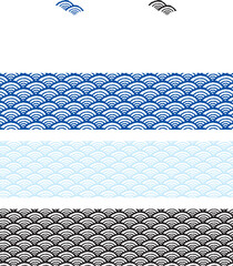 Japanese nature and animals pattern material 11