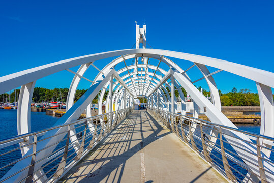 Pedestrian bridge in Ustka, Poland