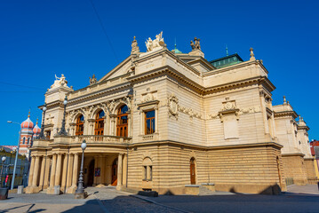 Obraz premium J.K. Tyl Theatre in Pilsen, Czech republic