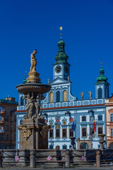 The main square in Ceske Budejovice, Czech republic