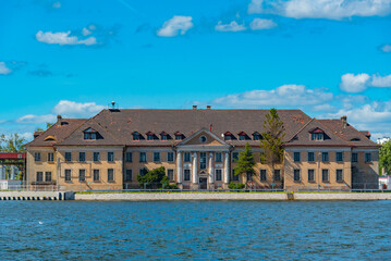 Obraz premium Historical building in the industrial port of Gdansk, poland