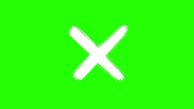 Cross Mark Symbol Animation | Transparent Background.  Error Cross Mark Animation. Red cross mark animation with smooth motion graphics. 