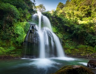 Fototapeta premium natural waterfall generative ai