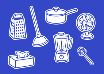 blue doodles KITCHEN