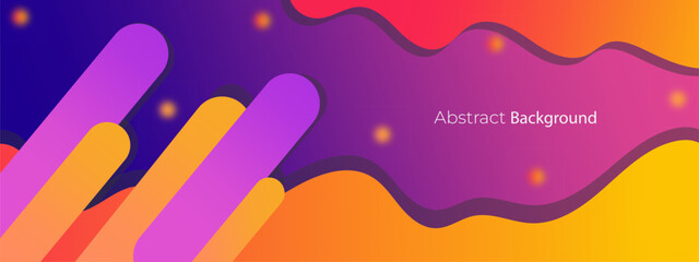 Abstract Geometric Colorful Background with Circle, Rectangle Shape and Shadow