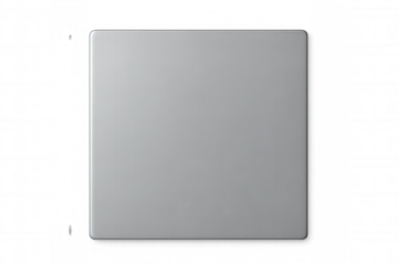 Simple gray square with rounded corners floating on a transparent background, perfect for presentations or designs