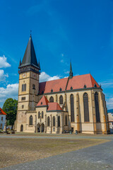 Obraz premium Saint Egidius cathedral at the main square in Bardejov, Slovakia