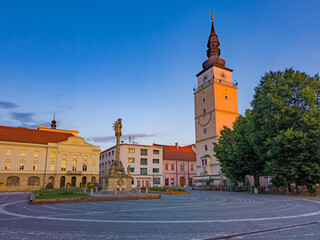Fototapeta premium View of city tower in Trnava, Slovakia