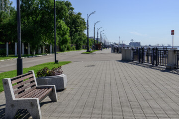 Набережная реки Амур.Благовещенск.,Россия 18 августа 2025