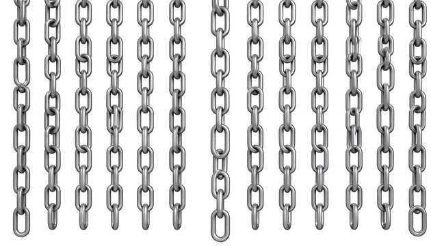Metal chains hanging vertically (1)
