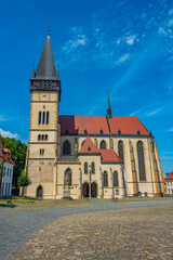 Saint Egidius cathedral at the main square in Bardejov, Slovakia