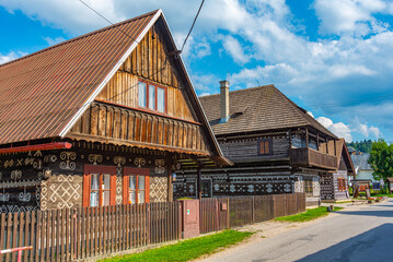 Typical folk architecture in Cicmany, Slovakia