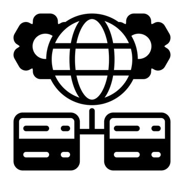 Node.js Hosting Semi Solid Vector Icon
