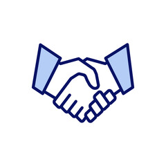 Handshake icon vector. business handshake sign and symbol. contact agreement