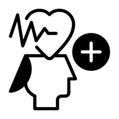 Mental Health Semi Solid Vector Icon