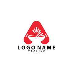 Initial A bowl logo Design vector