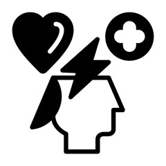 Mindfulness Semi Solid Vector Icon