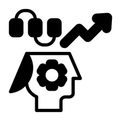 Thought Flow Semi Solid Vector Icon
