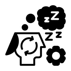 Mental Detox Semi Solid Vector Icon