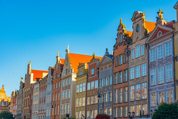 Obraz premium Colourful houses at Dlugi Targ square in Gdansk, Poland