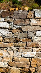 Close-up stone wall texture