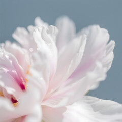 Fototapeta premium Close-Up of a Delicate Peony Flower with Soft Pastel Tones